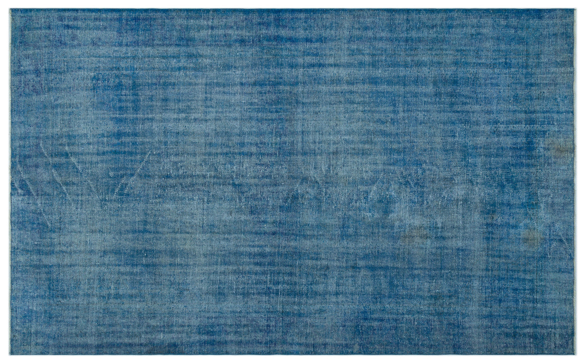 Blue Over Dyed Vintage Rug 6&#39;0&#39;&#39; x 9&#39;9&#39;&#39; ft 183 x 296 cm