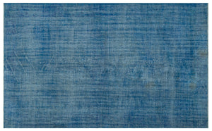 Blue Over Dyed Vintage Rug 6'0'' x 9'9'' ft 183 x 296 cm