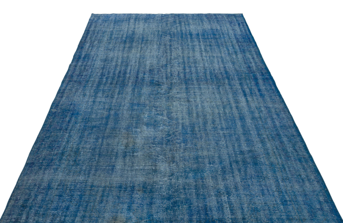 Blue Over Dyed Vintage Rug 6&#39;0&#39;&#39; x 9&#39;9&#39;&#39; ft 183 x 296 cm