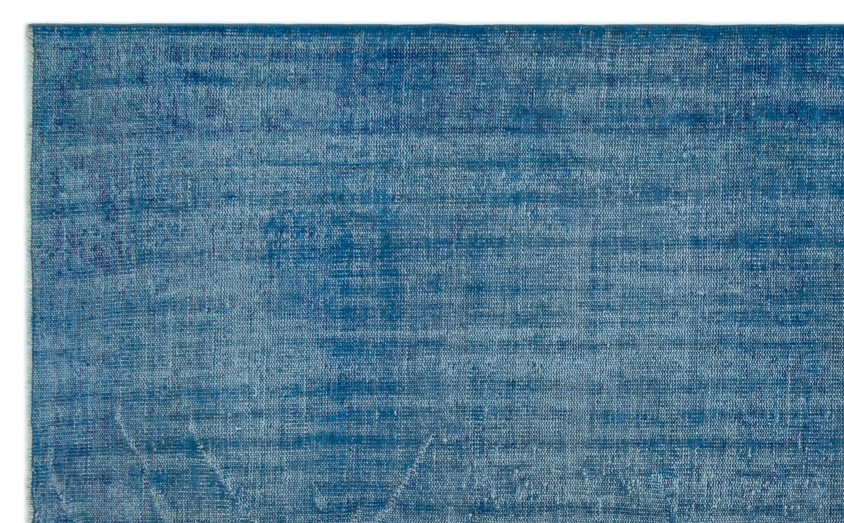Blue Over Dyed Vintage Rug 6&#39;0&#39;&#39; x 9&#39;9&#39;&#39; ft 183 x 296 cm