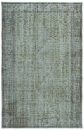 Blue Over Dyed Vintage Rug 5'9'' x 8'10'' ft 176 x 270 cm