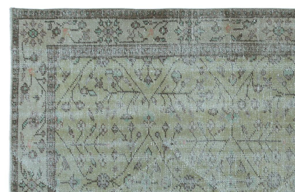 Blue Over Dyed Vintage Rug 5'9'' x 8'10'' ft 176 x 270 cm