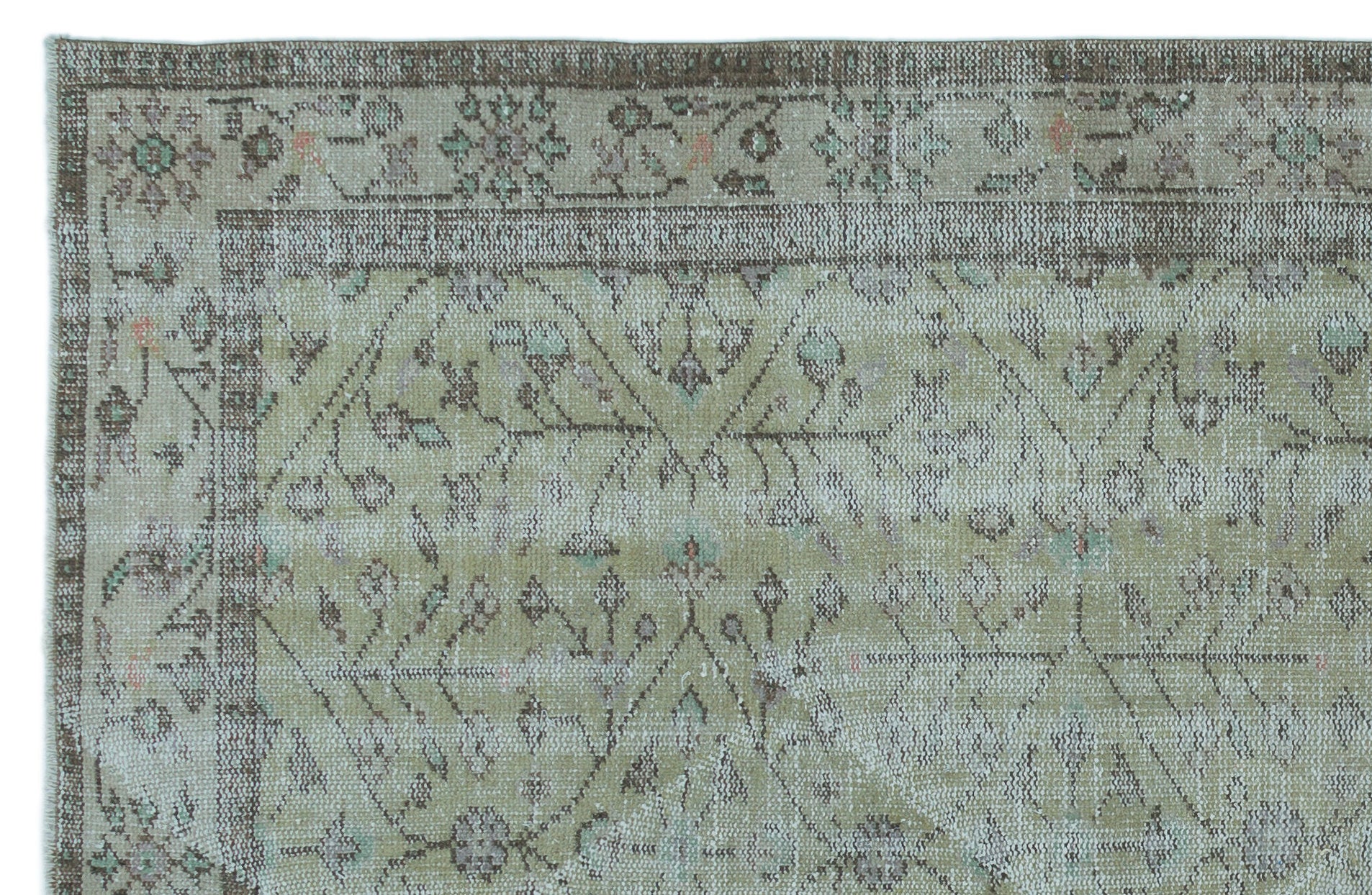 Blue Over Dyed Vintage Rug 5'9'' x 8'10'' ft 176 x 270 cm
