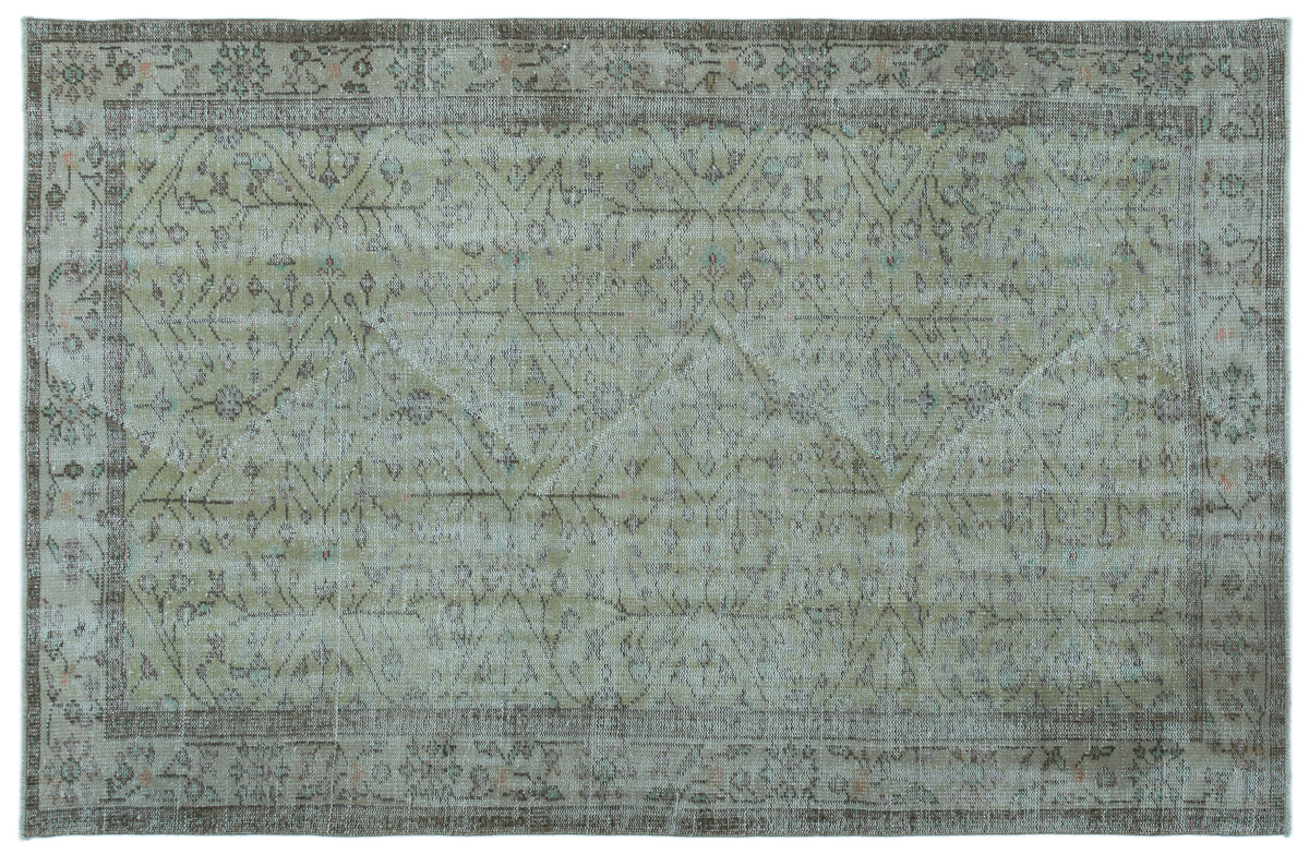 Blue Over Dyed Vintage Rug 5&#39;9&#39;&#39; x 8&#39;10&#39;&#39; ft 176 x 270 cm
