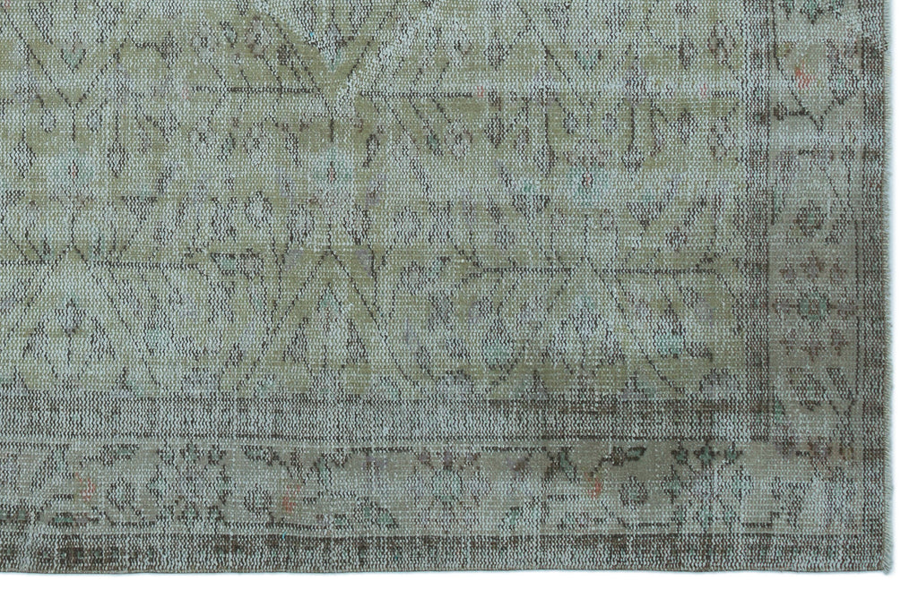 Blue Over Dyed Vintage Rug 5'9'' x 8'10'' ft 176 x 270 cm
