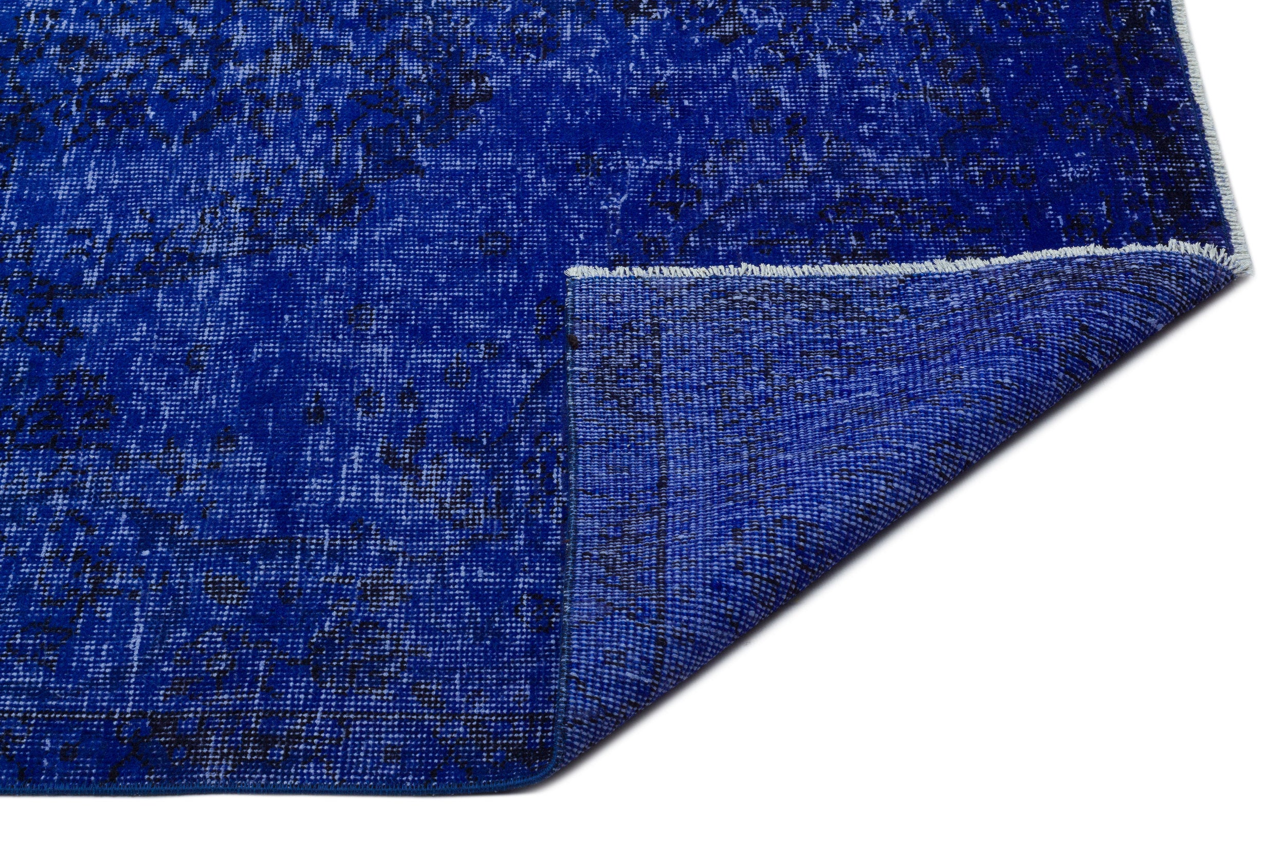 Blue Over Dyed Vintage Rug 6'0'' x 10'2'' ft 183 x 310 cm