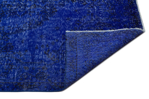 Blue Over Dyed Vintage Rug 6'0'' x 10'2'' ft 183 x 310 cm
