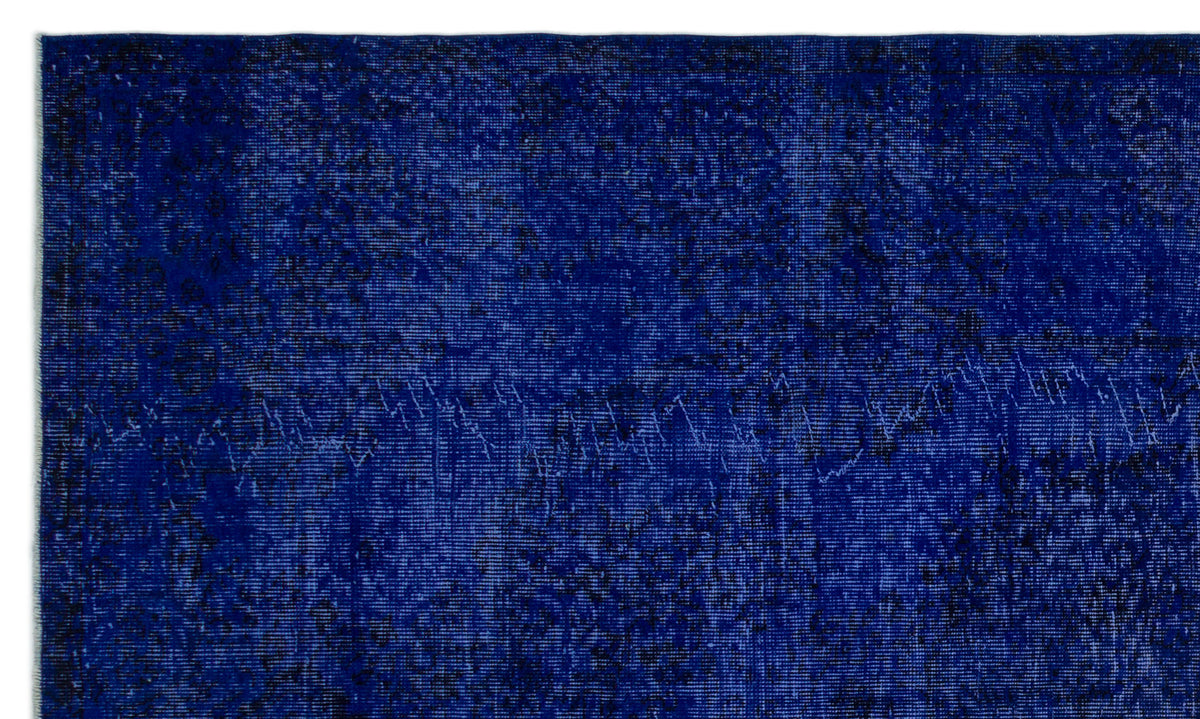 Blue Over Dyed Vintage Rug 6&#39;0&#39;&#39; x 10&#39;2&#39;&#39; ft 183 x 310 cm