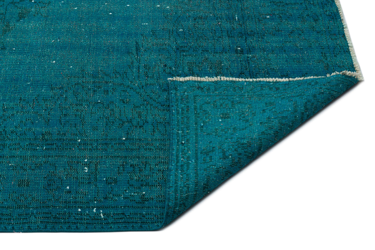 Turquoise  Over Dyed Vintage Rug 6&#39;0&#39;&#39; x 10&#39;1&#39;&#39; ft 184 x 308 cm