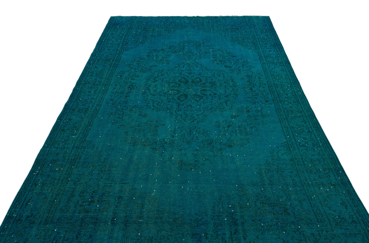 Turquoise  Over Dyed Vintage Rug 6&#39;0&#39;&#39; x 10&#39;1&#39;&#39; ft 184 x 308 cm