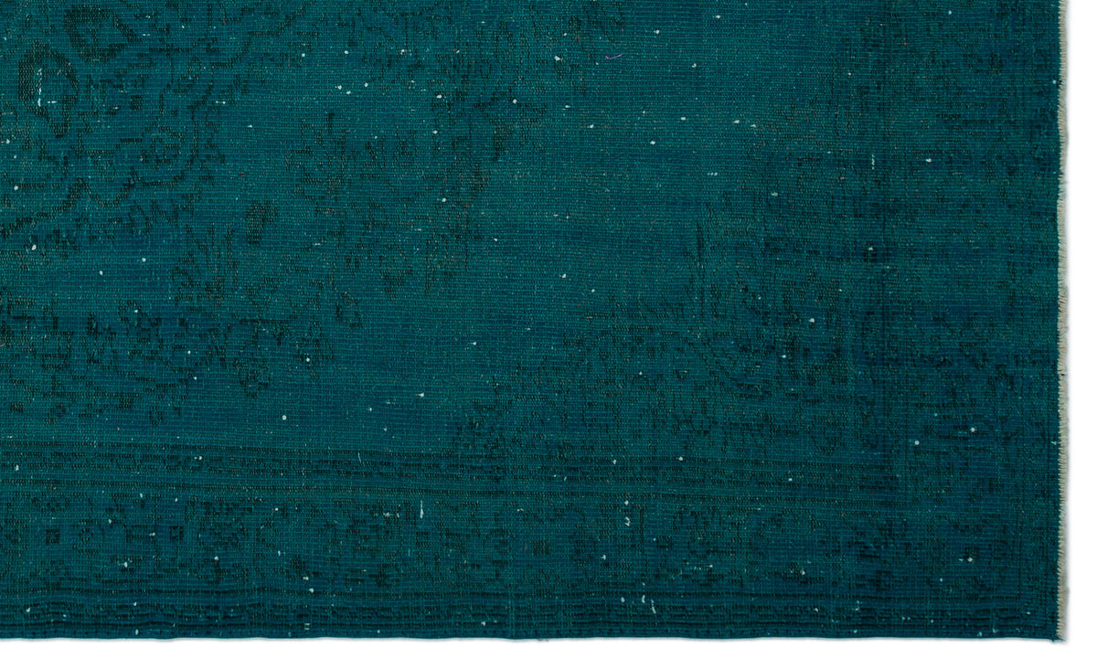 Turquoise  Over Dyed Vintage Rug 6&#39;0&#39;&#39; x 10&#39;1&#39;&#39; ft 184 x 308 cm