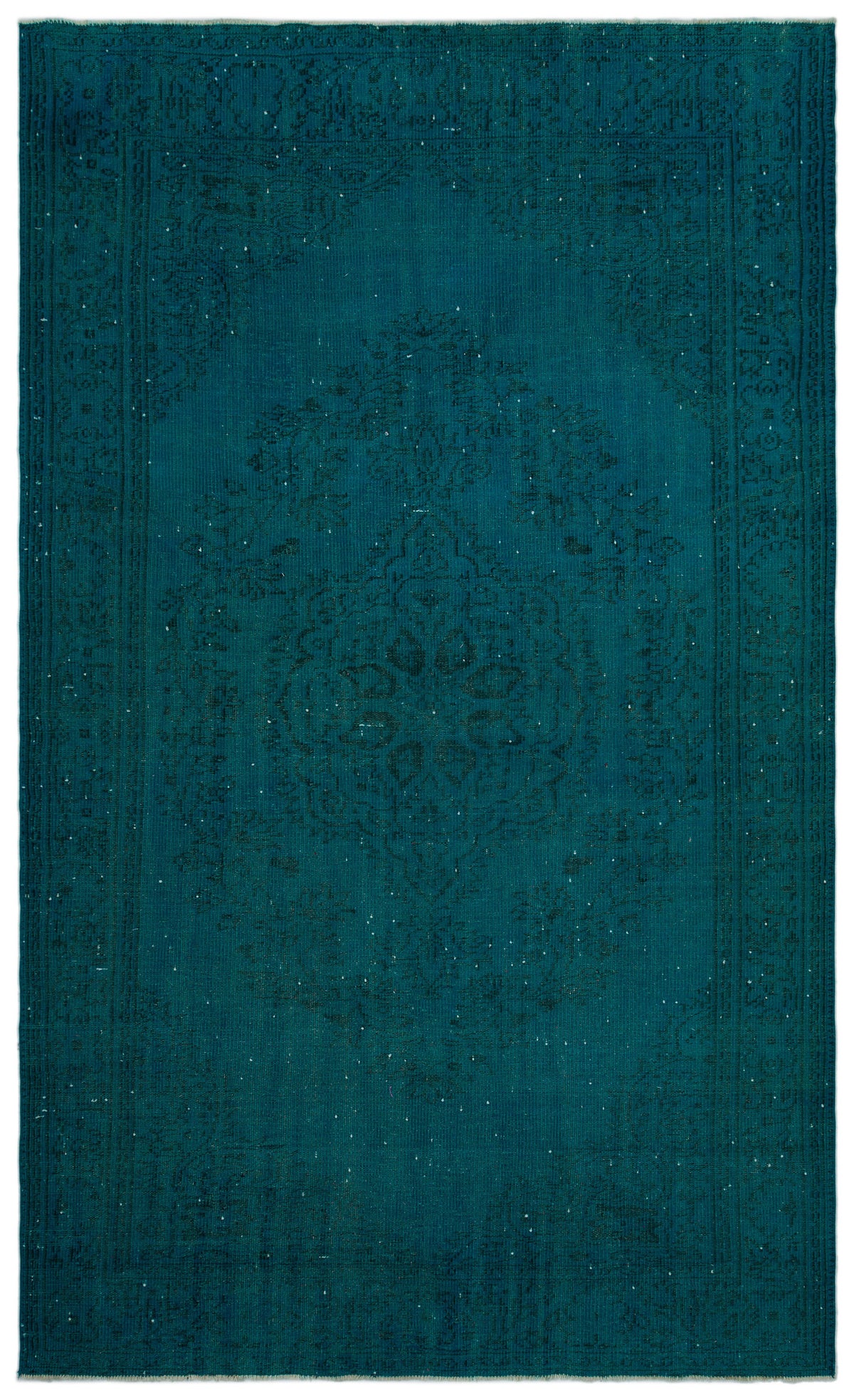 Turquoise  Over Dyed Vintage Rug 6&#39;0&#39;&#39; x 10&#39;1&#39;&#39; ft 184 x 308 cm