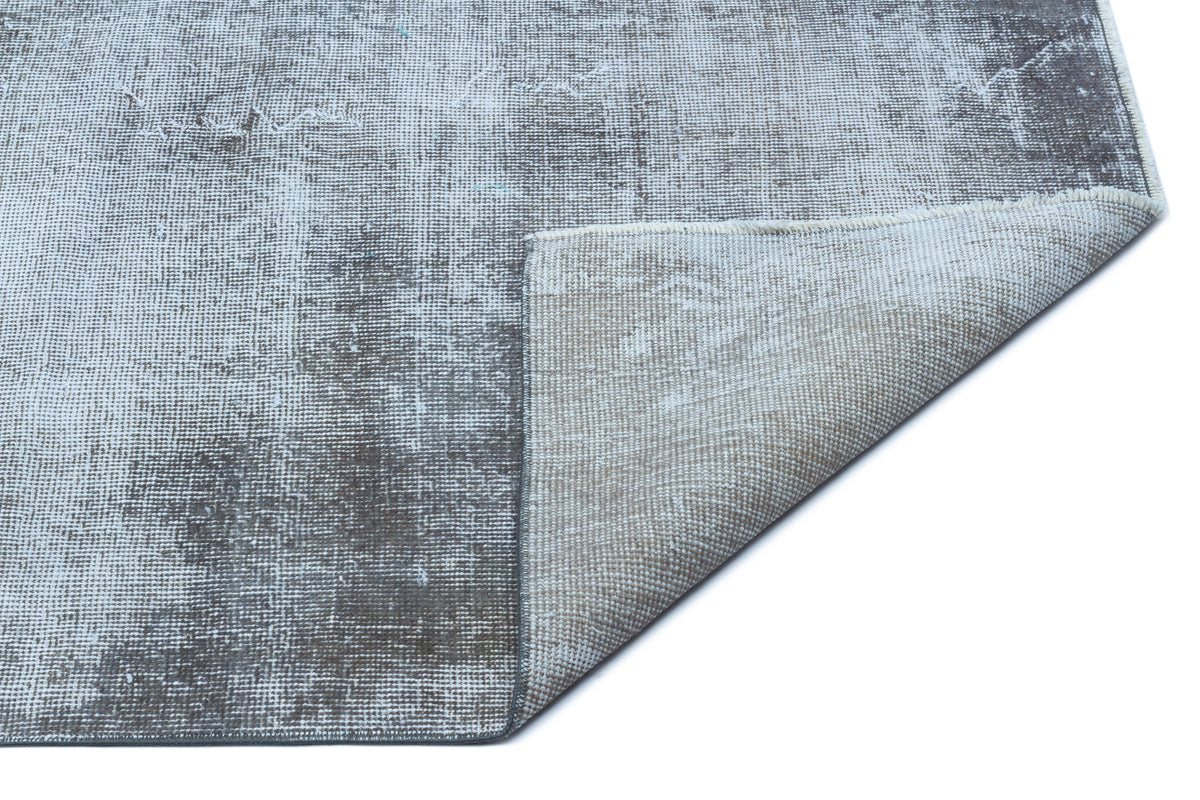 Blue Over Dyed Vintage Rug 5&#39;8&#39;&#39; x 9&#39;3&#39;&#39; ft 173 x 282 cm