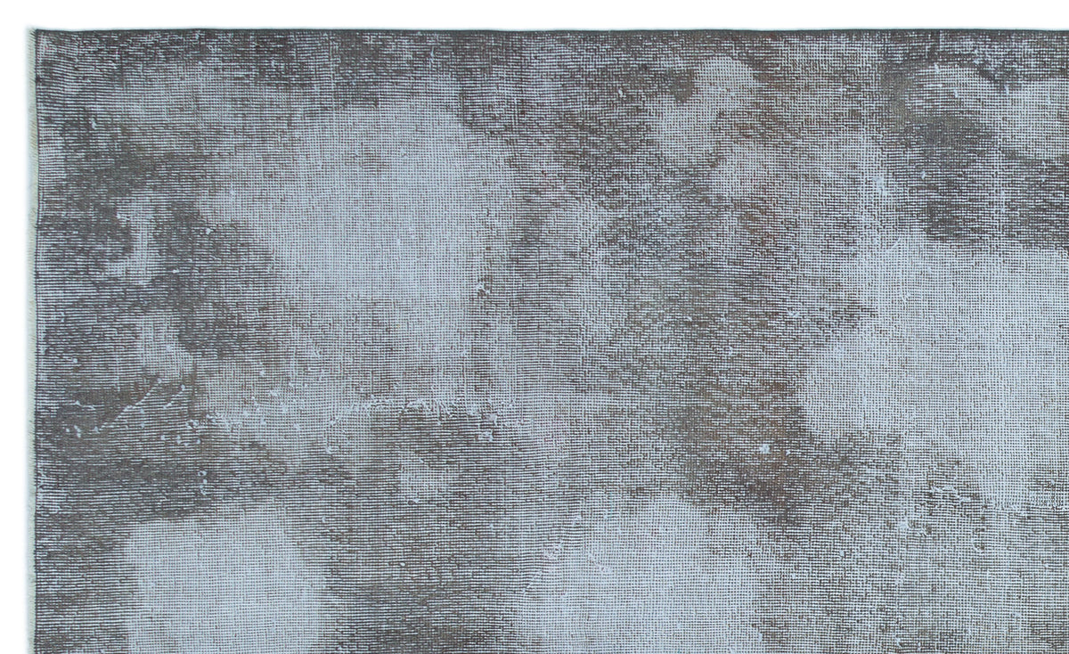 Blue Over Dyed Vintage Rug 5&#39;8&#39;&#39; x 9&#39;3&#39;&#39; ft 173 x 282 cm