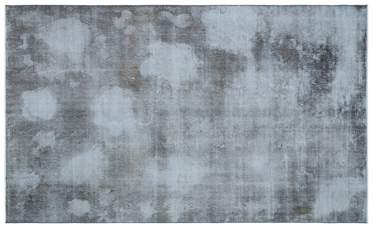 Blue Over Dyed Vintage Rug 5&#39;8&#39;&#39; x 9&#39;3&#39;&#39; ft 173 x 282 cm