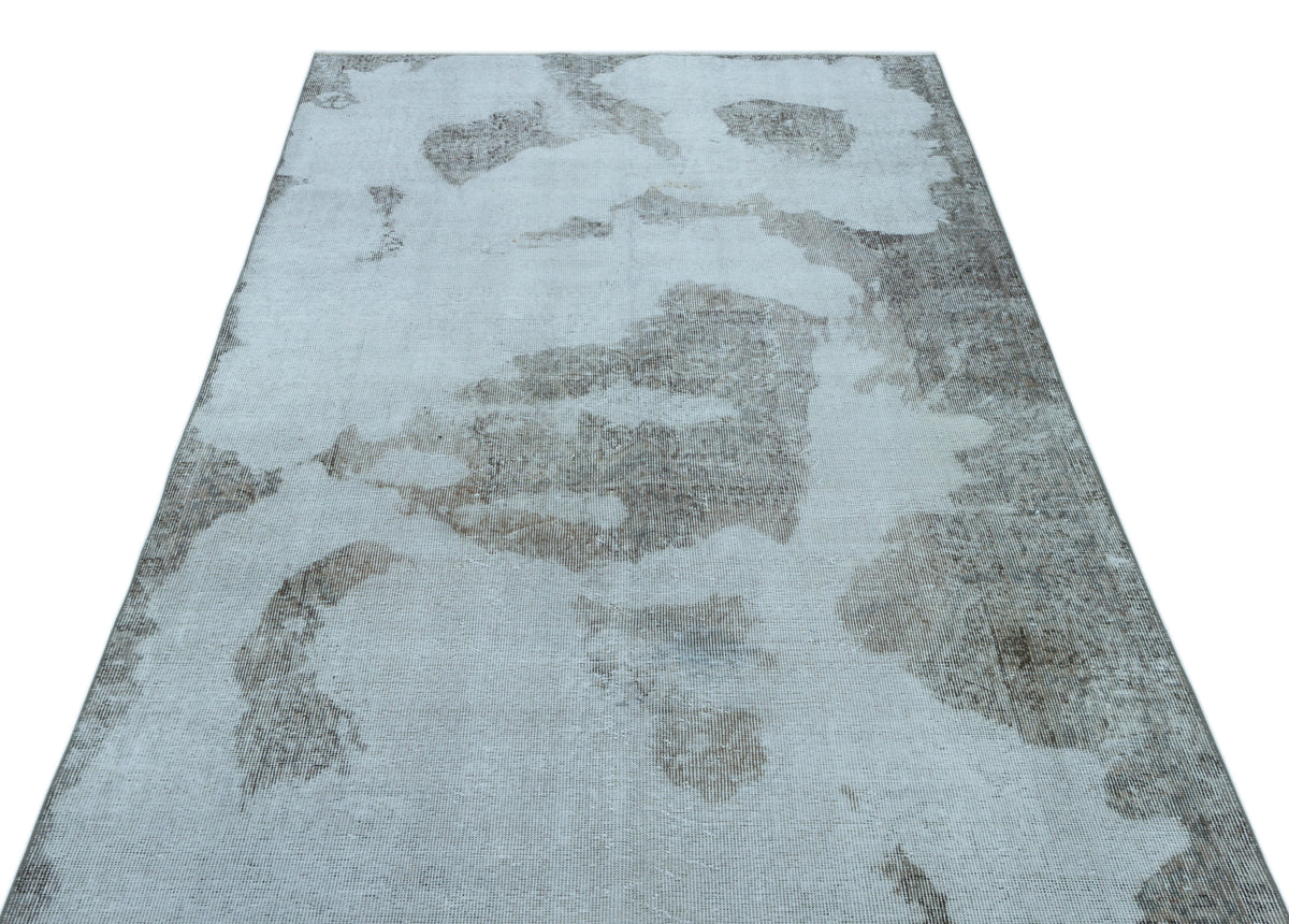 Blue Over Dyed Vintage Rug 4&#39;9&#39;&#39; x 8&#39;12&#39;&#39; ft 146 x 274 cm