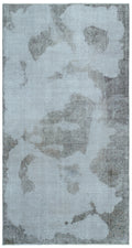 Blue Over Dyed Vintage Rug 4'9'' x 8'12'' ft 146 x 274 cm