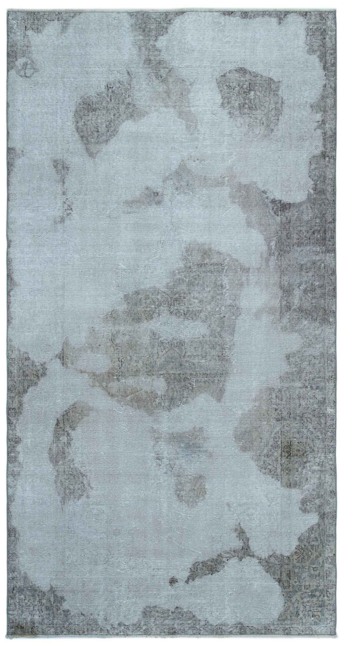 Blue Over Dyed Vintage Rug 4&#39;9&#39;&#39; x 8&#39;12&#39;&#39; ft 146 x 274 cm