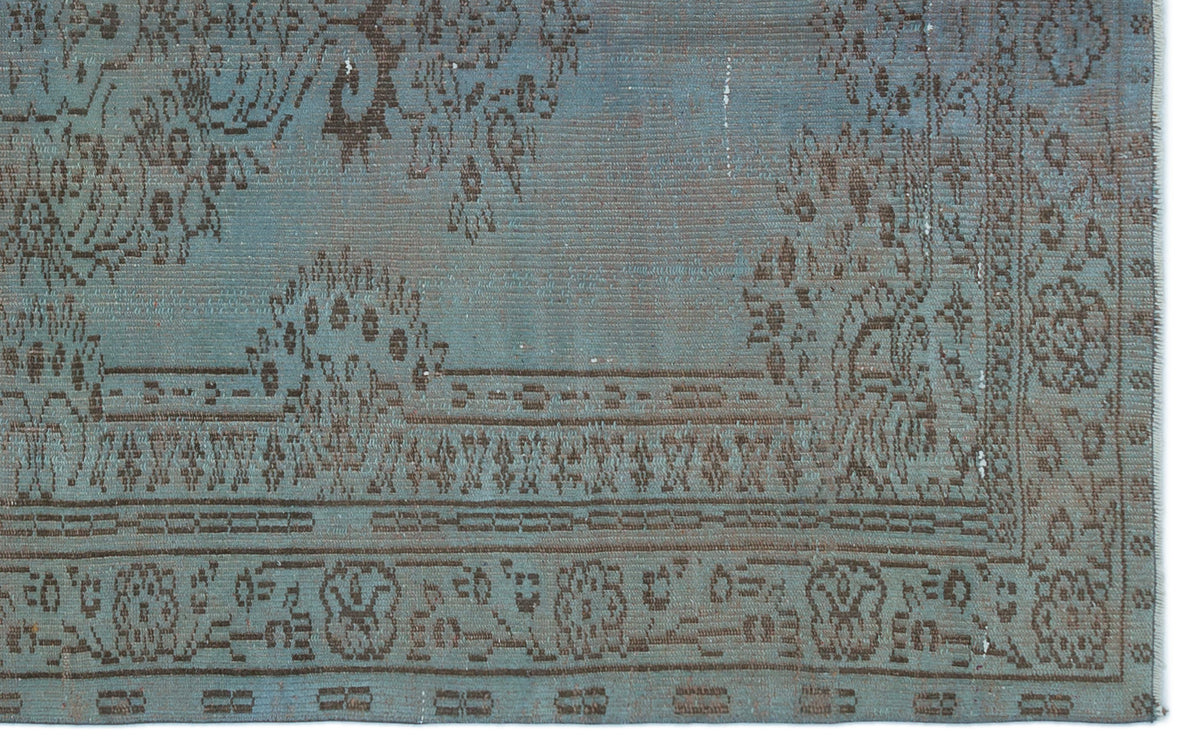 Blue Over Dyed Vintage Rug 5&#39;0&#39;&#39; x 8&#39;1&#39;&#39; ft 153 x 246 cm