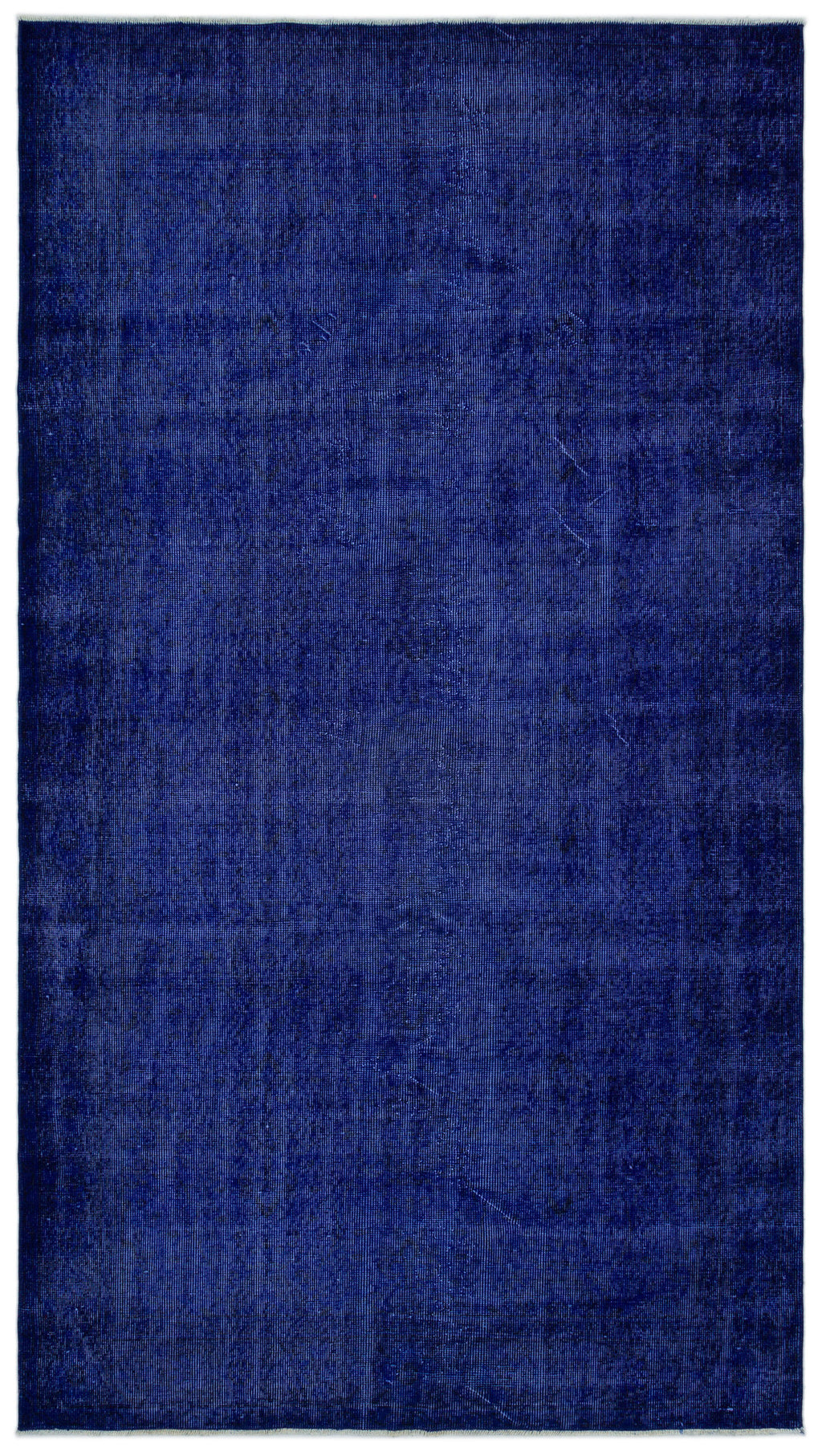 Blue Over Dyed Vintage Rug 4'11'' x 8'11'' ft 150 x 273 cm