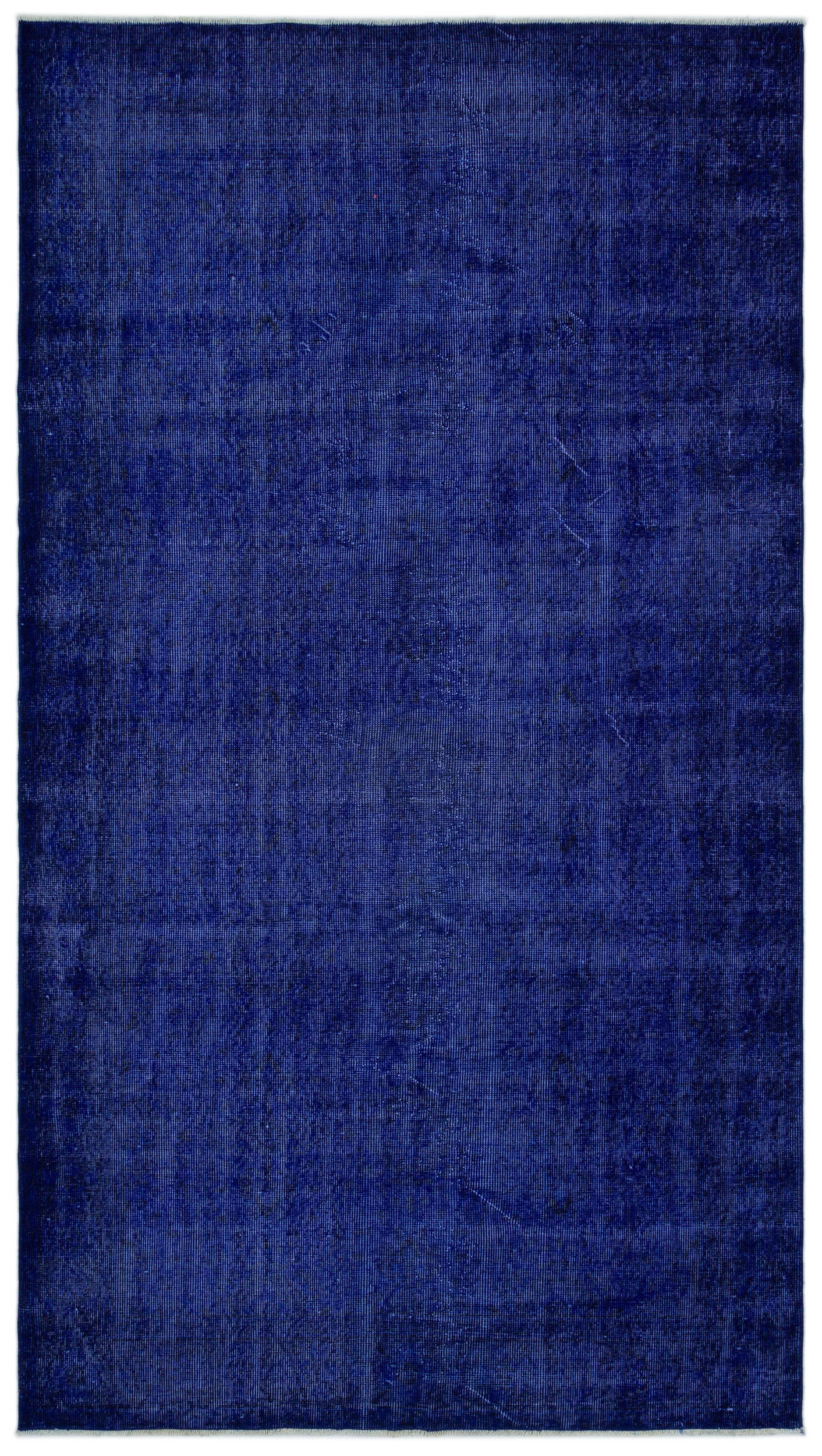 Blue Over Dyed Vintage Rug 4'11'' x 8'11'' ft 150 x 273 cm