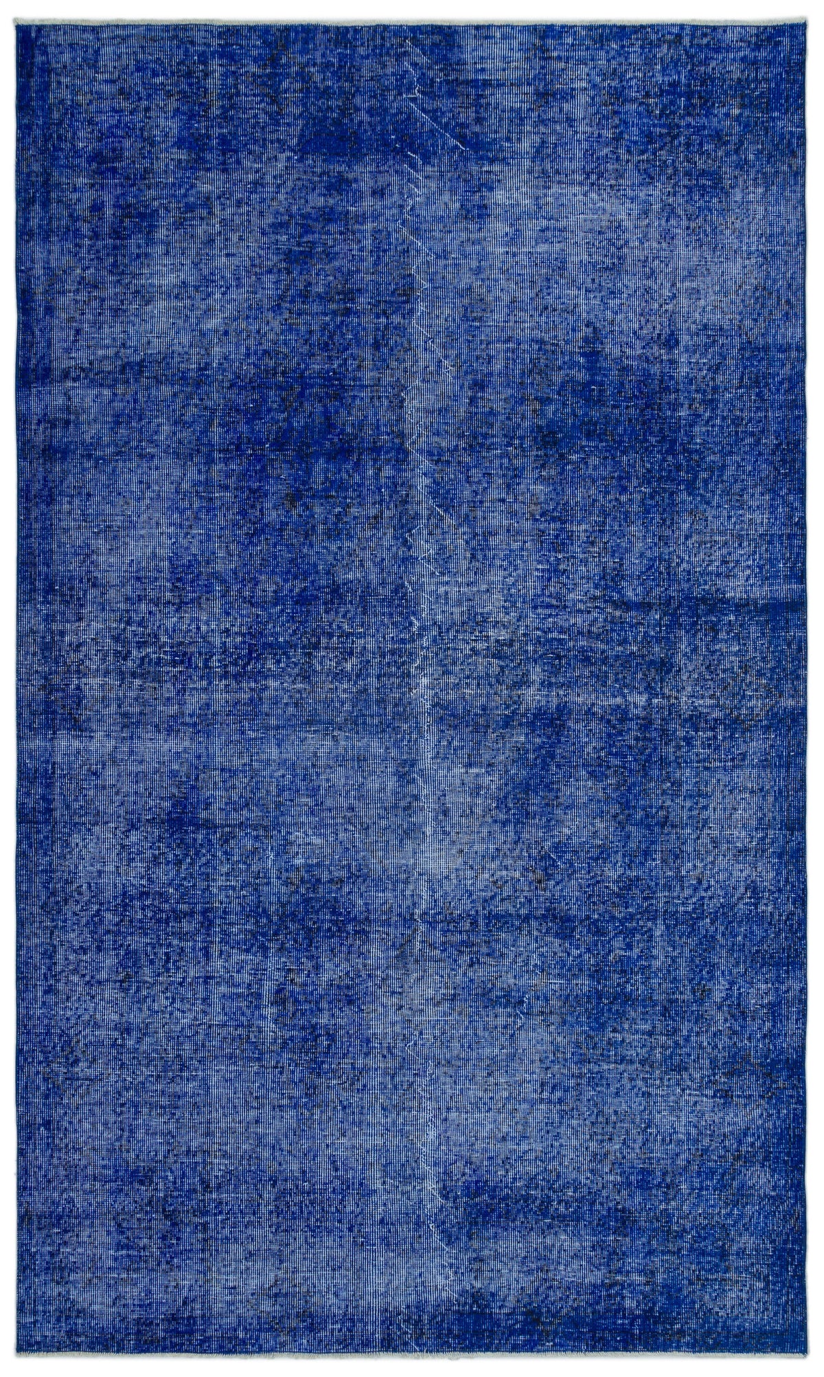 Blue Over Dyed Vintage Rug 5&#39;3&#39;&#39; x 8&#39;10&#39;&#39; ft 160 x 270 cm