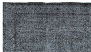 Gray Over Dyed Vintage Rug 5'6'' x 9'8'' ft 168 x 295 cm