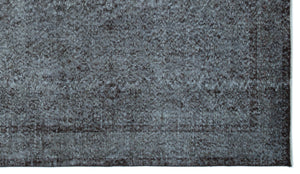 Gray Over Dyed Vintage Rug 5'6'' x 9'8'' ft 168 x 295 cm