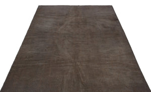 Gray Over Dyed Vintage Rug 5'5'' x 7'8'' ft 165 x 233 cm
