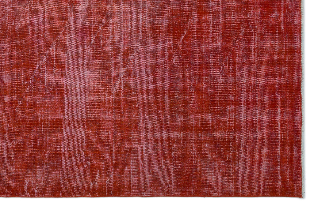 Red Over Dyed Vintage Rug 5'5'' x 8'5'' ft 166 x 257 cm