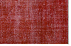 Red Over Dyed Vintage Rug 5'5'' x 8'5'' ft 166 x 257 cm