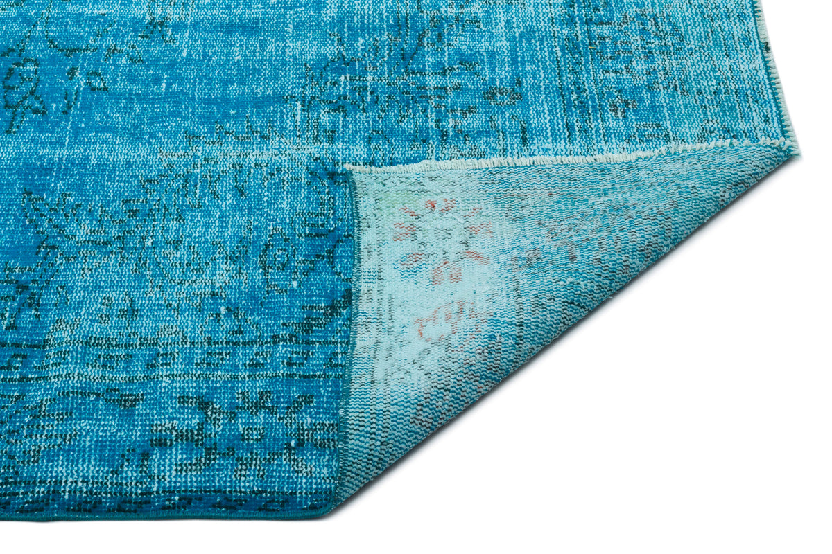 Turquoise  Over Dyed Vintage Rug 6&#39;0&#39;&#39; x 9&#39;3&#39;&#39; ft 184 x 282 cm