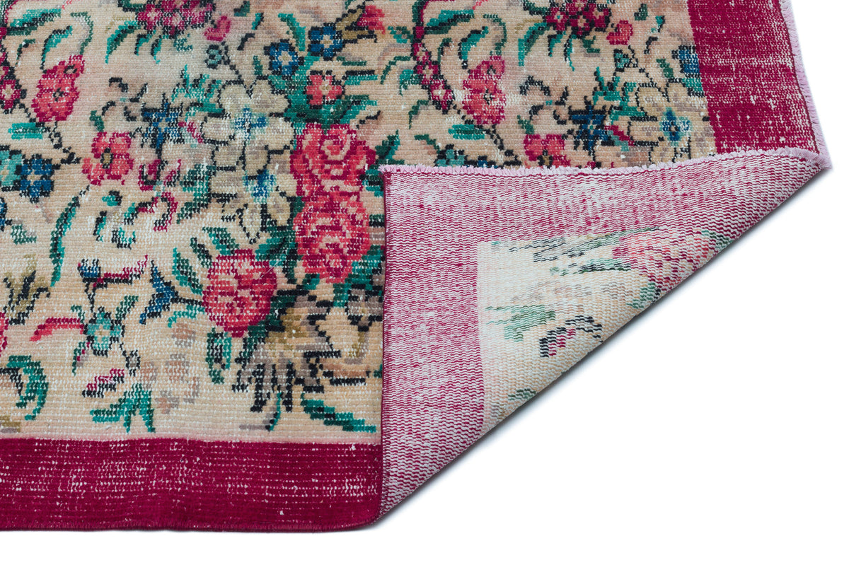 Retro Over Dyed Vintage Rug 4&#39;11&#39;&#39; x 8&#39;6&#39;&#39; ft 150 x 260 cm