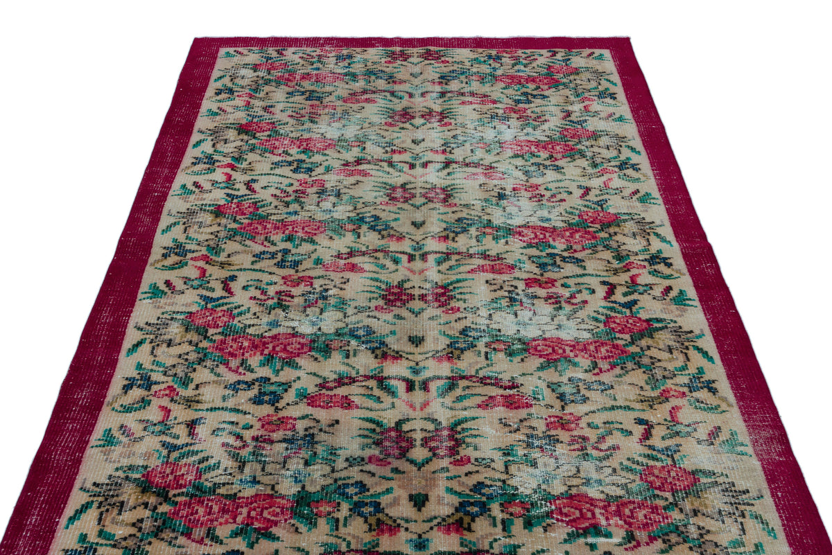 Retro Over Dyed Vintage Rug 4&#39;11&#39;&#39; x 8&#39;6&#39;&#39; ft 150 x 260 cm