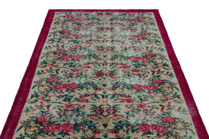 Retro Over Dyed Vintage Rug 4'11'' x 8'6'' ft 150 x 260 cm