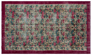 Retro Over Dyed Vintage Rug 4'11'' x 8'6'' ft 150 x 260 cm