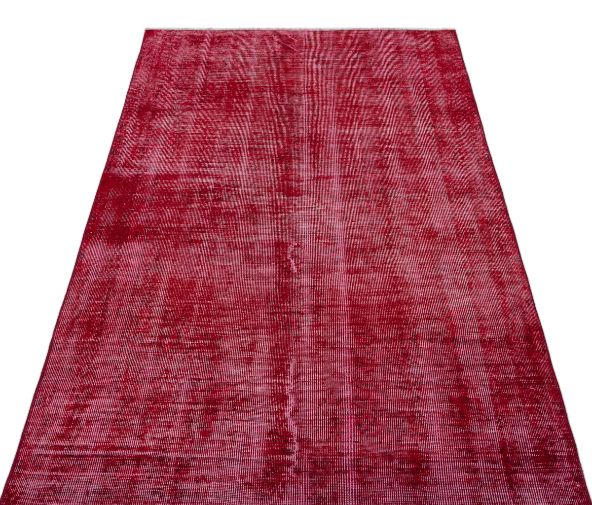 Red Over Dyed Vintage Rug 3&#39;8&#39;&#39; x 6&#39;10&#39;&#39; ft 112 x 208 cm