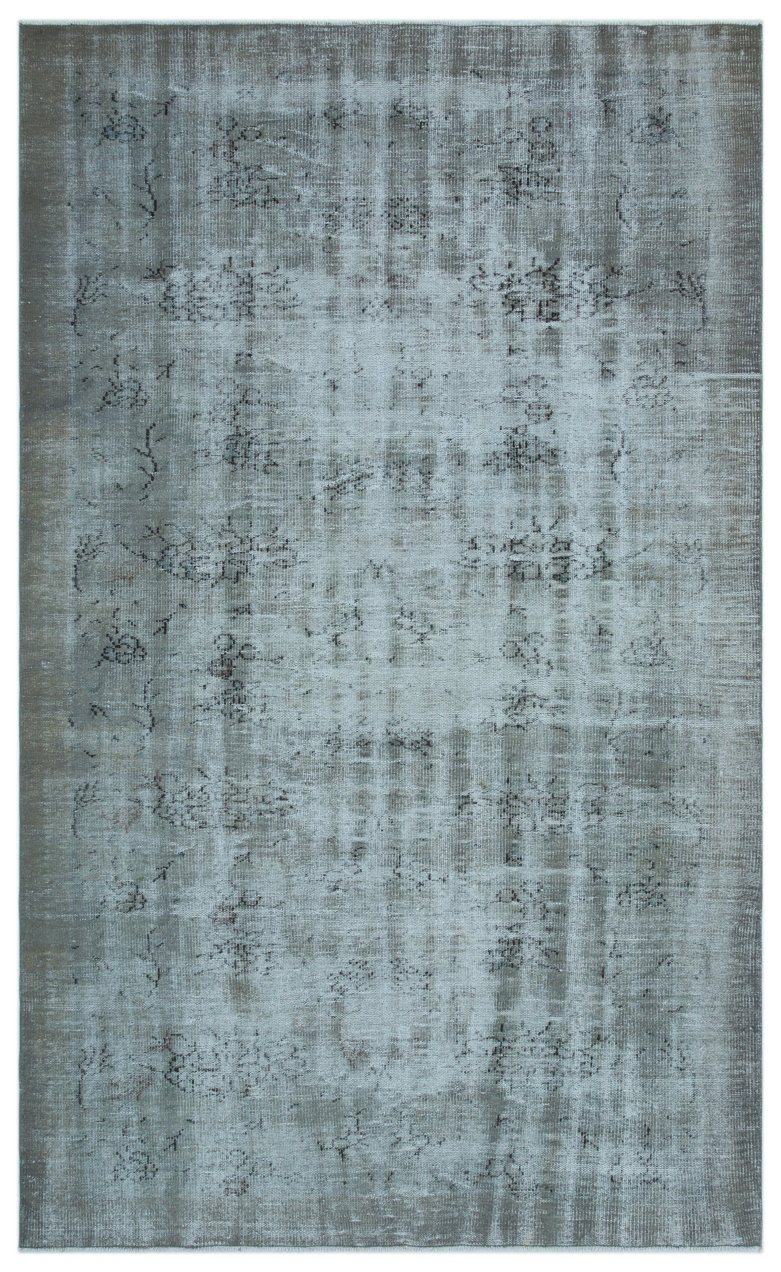 Blue Over Dyed Vintage Rug 6'0'' x 9'10'' ft 183 x 299 cm