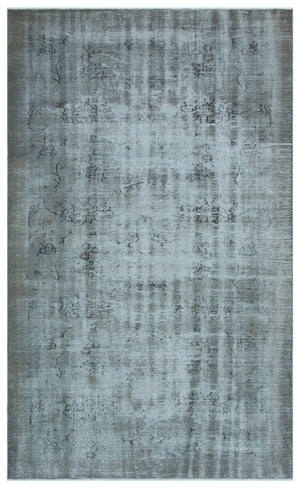 Blue Over Dyed Vintage Rug 6'0'' x 9'10'' ft 183 x 299 cm