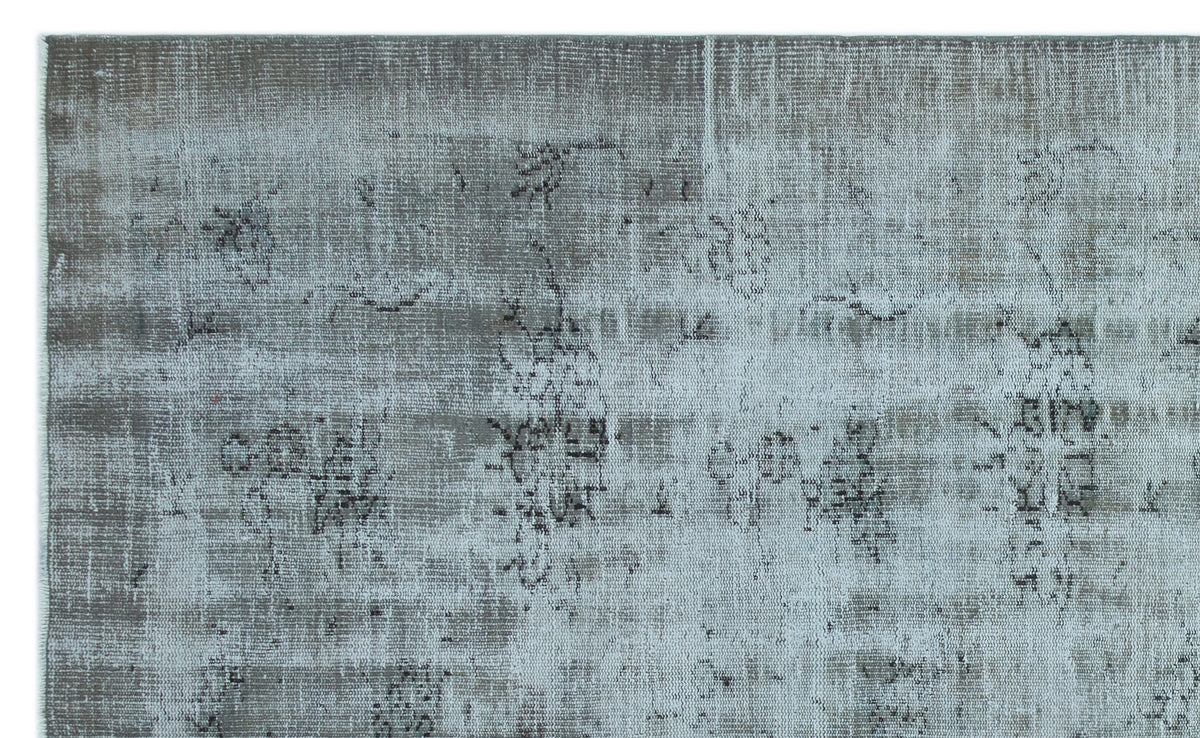 Blue Over Dyed Vintage Rug 6&#39;0&#39;&#39; x 9&#39;10&#39;&#39; ft 183 x 299 cm