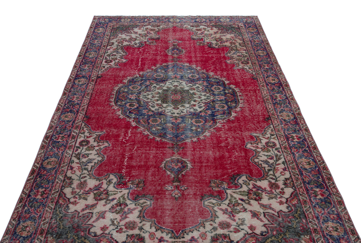 Naturel Over Dyed Vintage Rug 5&#39;5&#39;&#39; x 9&#39;3&#39;&#39; ft 165 x 283 cm