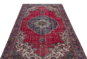 Naturel Over Dyed Vintage Rug 5'5'' x 9'3'' ft 165 x 283 cm