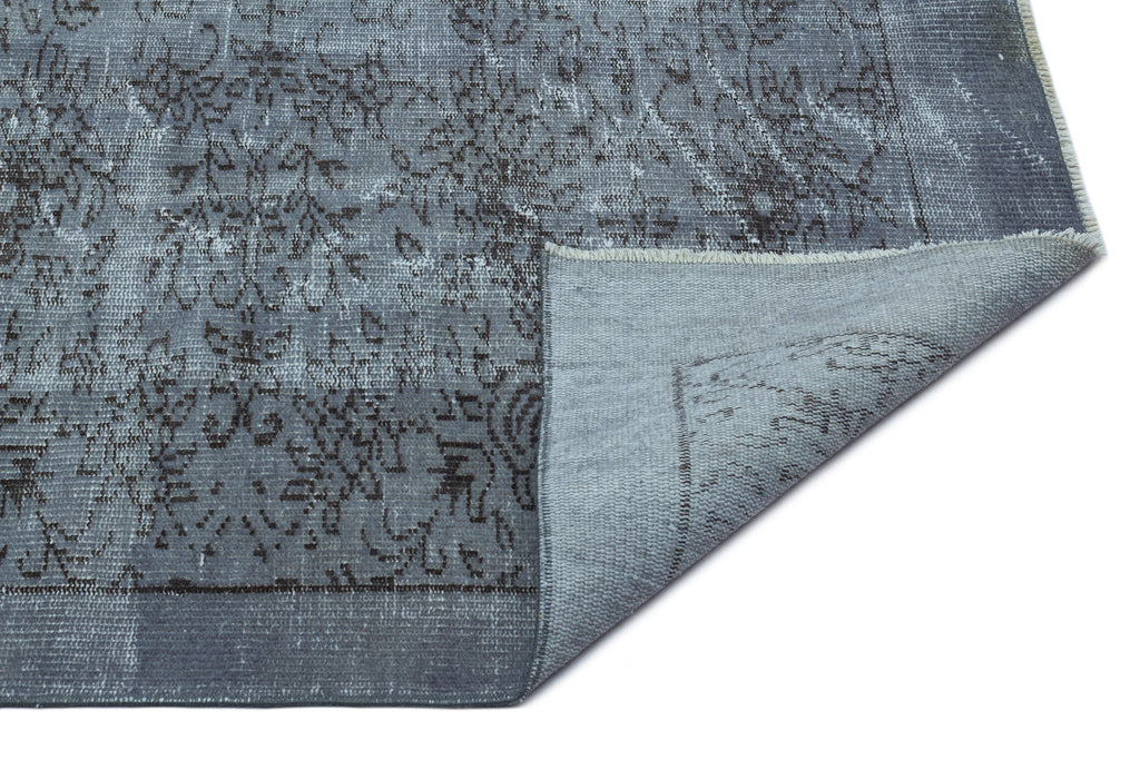 Gray Over Dyed Vintage Rug 5'7'' x 9'6'' ft 171 x 289 cm