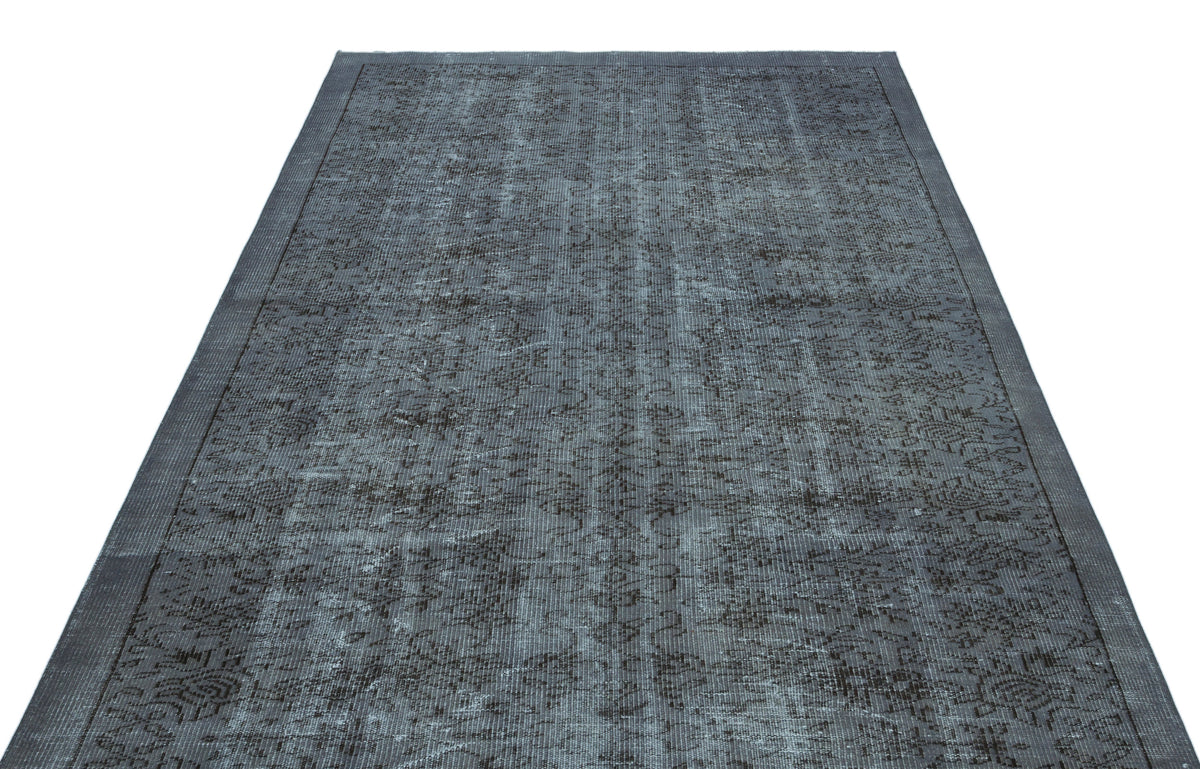 Gray Over Dyed Vintage Rug 5&#39;7&#39;&#39; x 9&#39;6&#39;&#39; ft 171 x 289 cm