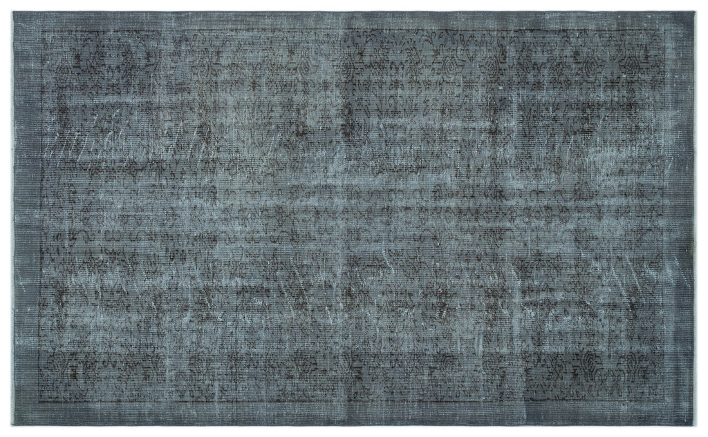 Gray Over Dyed Vintage Rug 5'7'' x 9'6'' ft 171 x 289 cm