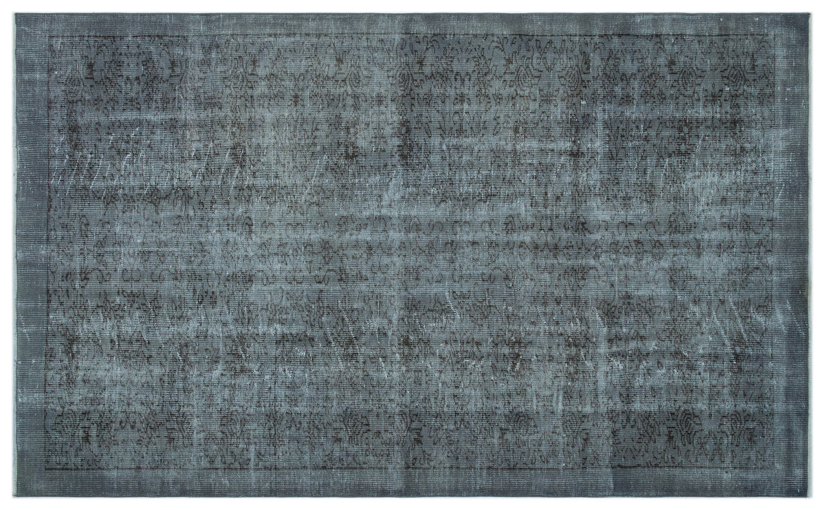Gray Over Dyed Vintage Rug 5&#39;7&#39;&#39; x 9&#39;6&#39;&#39; ft 171 x 289 cm
