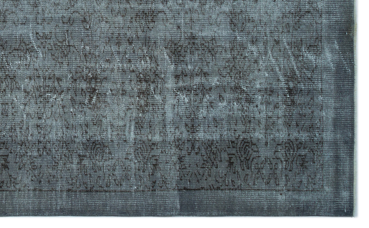 Gray Over Dyed Vintage Rug 5&#39;7&#39;&#39; x 9&#39;6&#39;&#39; ft 171 x 289 cm