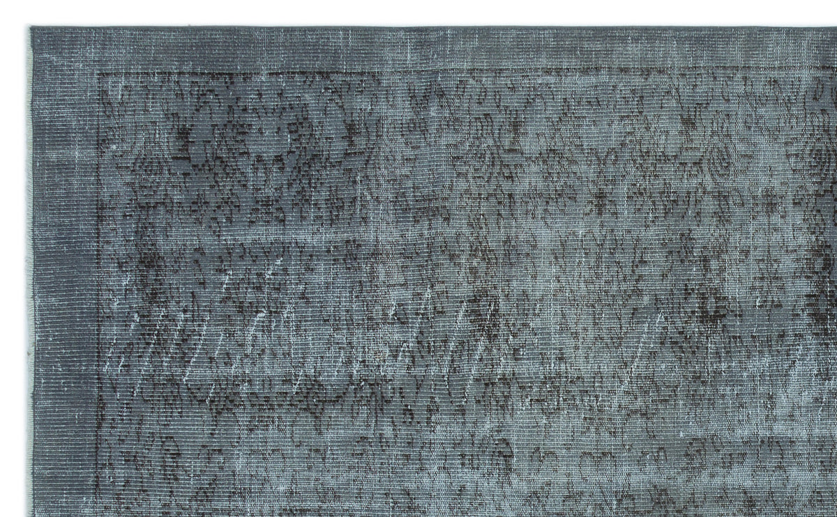 Gray Over Dyed Vintage Rug 5&#39;7&#39;&#39; x 9&#39;6&#39;&#39; ft 171 x 289 cm