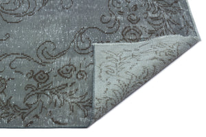 Gray Over Dyed Vintage Rug 5'9'' x 9'1'' ft 174 x 278 cm