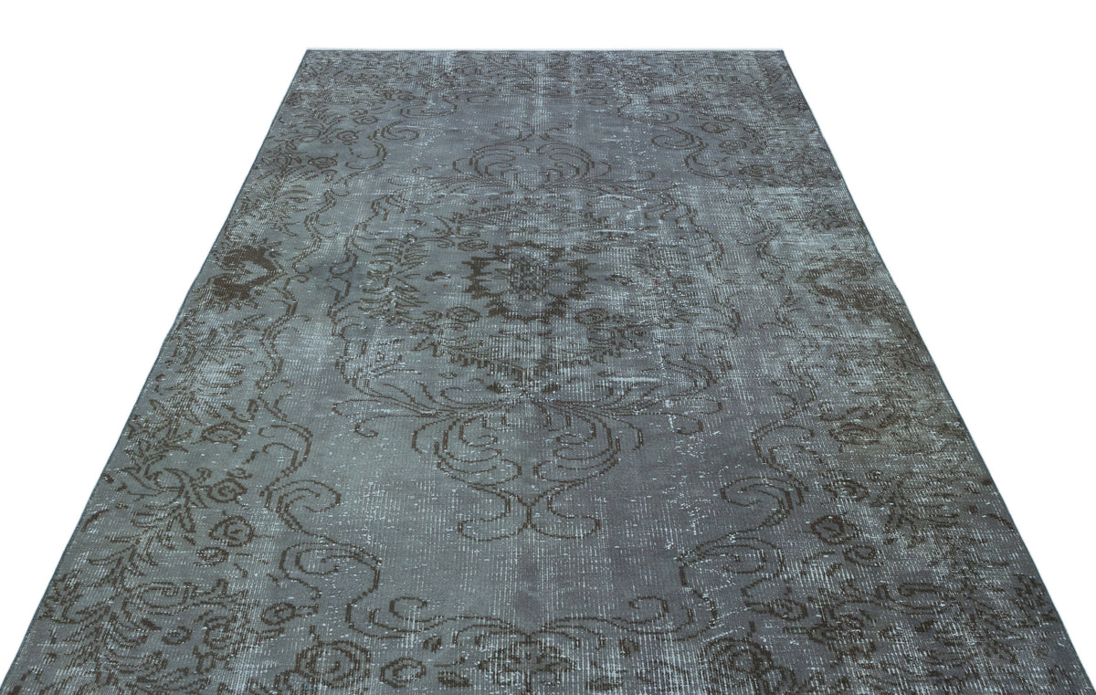 Gray Over Dyed Vintage Rug 5&#39;9&#39;&#39; x 9&#39;1&#39;&#39; ft 174 x 278 cm